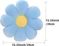 2 stk blomsterpute (15,35 tommer, hvit+blå) - Blå og hvit tusenfryd