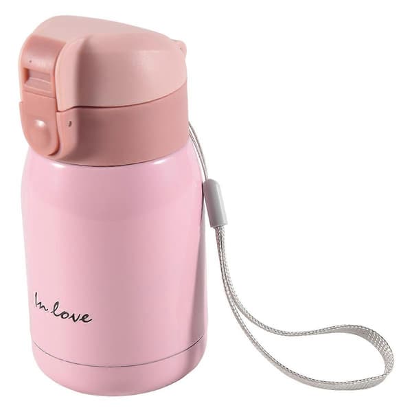 Mini Rostfritt Stål Stor Mage Flaska() PINK 200ml