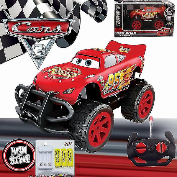 Pixar Cars 1:24 Lightning McQueen RC-auto, Radio-ohjattava auto, Joululahja, Syntymäpäivälahja