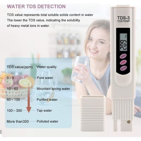 Digitala vattenkvalitetsanalysatorer som använder TDS (Total Dissolved Solids) kan detektera föroreningshalten i vatten.