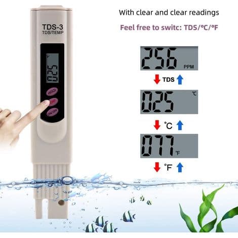 Digitala vattenkvalitetsanalysatorer som använder TDS (Total Dissolved Solids) kan detektera föroreningshalten i vatten.