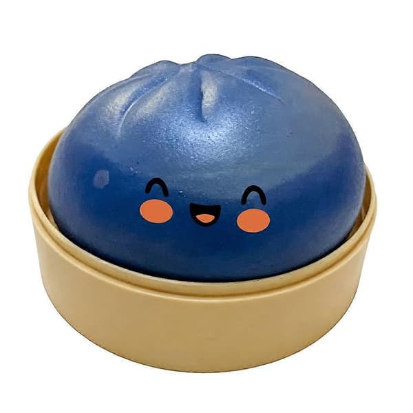 Dumpling Squishies Legetøj - Kæmpe Glitter Dumpling, Farverige Dumplings Stressbolde Fidget Sanselegetøj, Klem Dejbold til Stresslindring Blue
