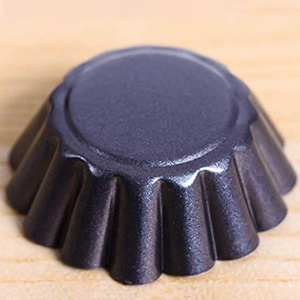 12 stk. terteformer, 6,5 cm mini terteform, karbonstål pannekakeform