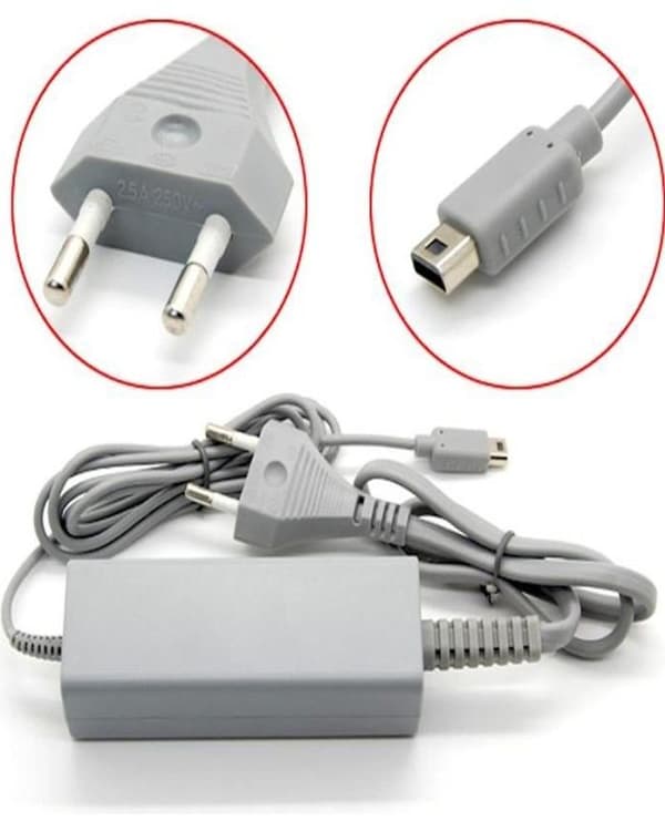 Strømforsyning AC-adapter for Nintendo WII U Gamepad