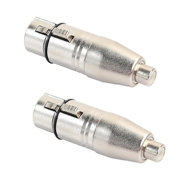 2 stk XLR til RCA Adapter, RCA Hunn til XLR Hunn Adapter Jackkontakt.pa