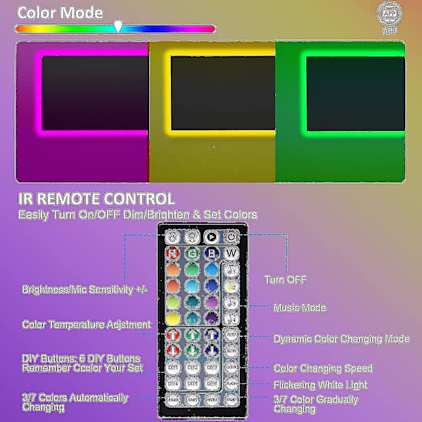 15m LED Lys Bluetooth RGB Lys LED Båndlys