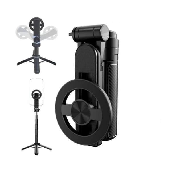 4-i-1 Multifunktionell Magnetisk Selfiestick, Universell 360 Rotation
