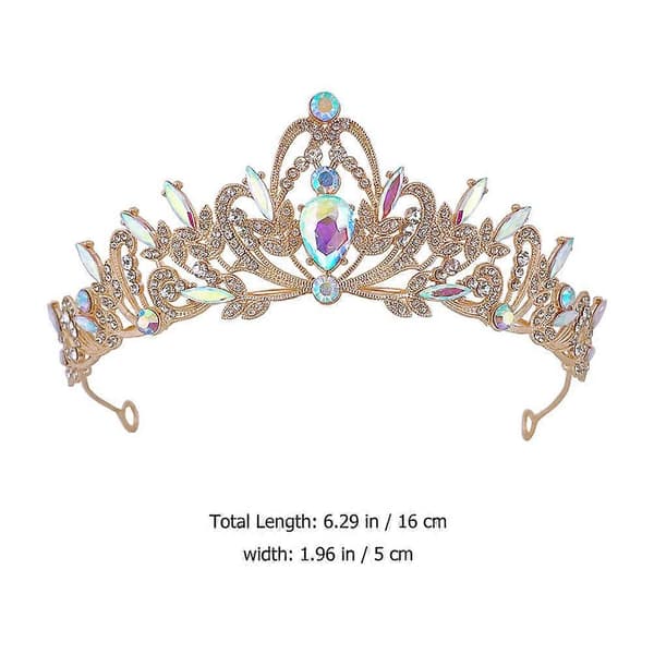 Elegant kronebrudehodeplagg for dekor med rhinestone-elementer