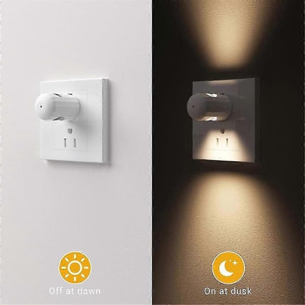 Skumring til daggry natlampe LED Plug-in 6 pak