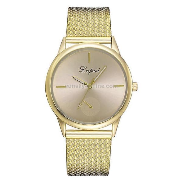 lvpai Dame Enkel Kvarts Mesh Belteklokke Gold