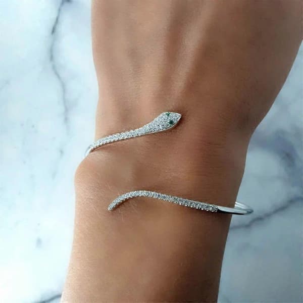 Ny ormformad strassarmband trendig personlighet glänsande diamantdjur