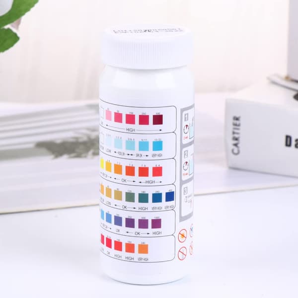 2-pack 6-i-1 Testremsor för Pool Spa, Vattentestremsor för Klor/Fritt Klor/Ph/Alkalinitet/Cyanursyra/Vattenhårdhet, 100 st