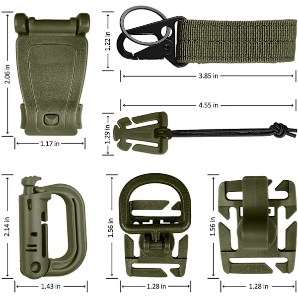 Taktiset Molle-vaihteenpidikkeet taktisiin reppuihin