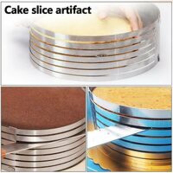 Tårtring 24-30 cm justerbar rostfritt stål rund kakskärare expanderbar form Entremet Ring
