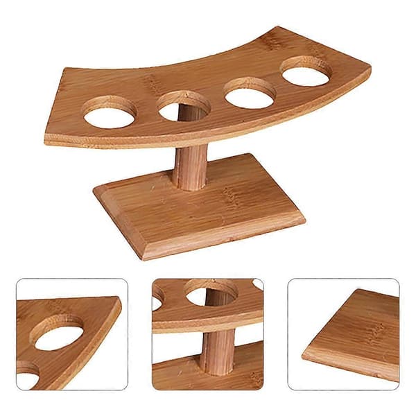 Isvaffelholder Bambus Håndrull Oppbevaringsstativ for 1 stk Japansk stil
