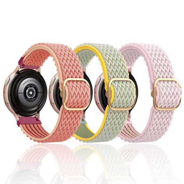 3 kpl 20 mm ranneke, yhteensopiva Samsung Galaxy Watch Active 2:n kanssa