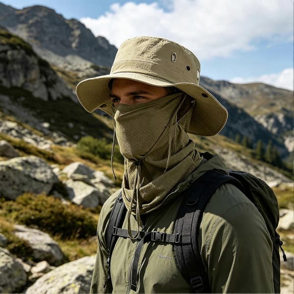Fiske Solhat – Is Silke & Hurtigtørrende – til Vandring & Udendørs Sport Dark Gray One Size