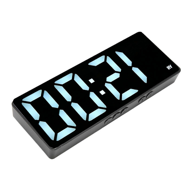 Digital väckarklocka multifunktion stor display modern stil temperaturdisplay LED spegelklocka för hem sovrum