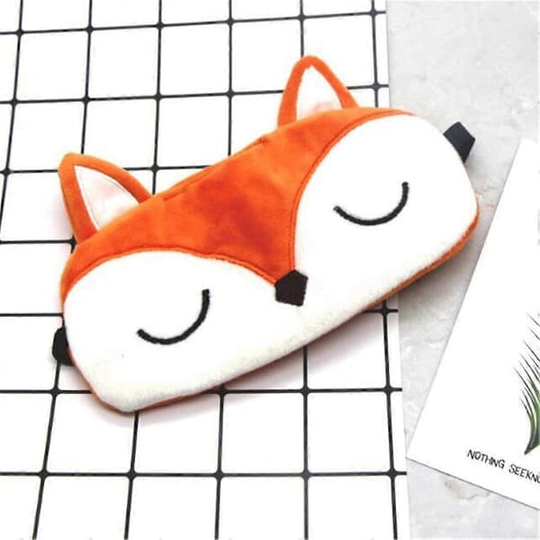 2-pack tecknad djurräv sömnögonmask