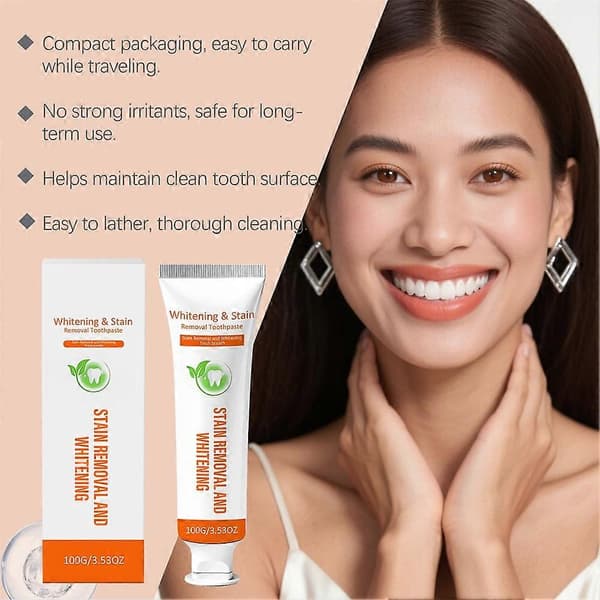 Fluoridfri tannkrem flekkfjerning tannbleking tannkrem for voksne barn egnet for sensitive tenner 3pcs