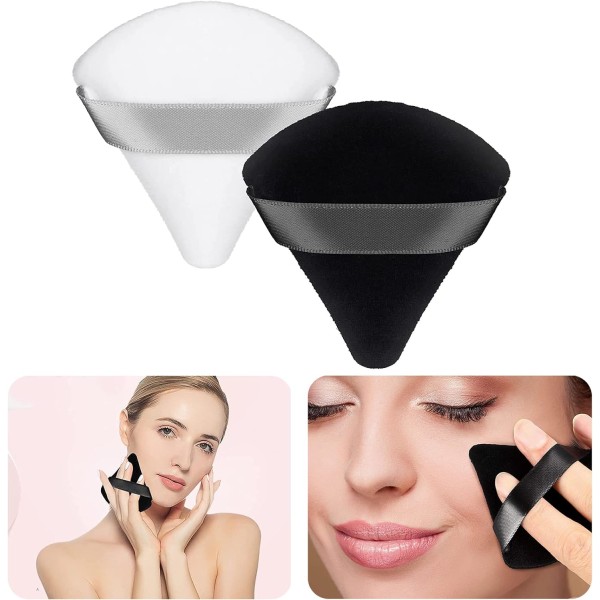 Powder Puff Makeup Puff Triangle Powder Puff Soft Powder Sponge Reusable Makeup Triangle Sponges with Strap