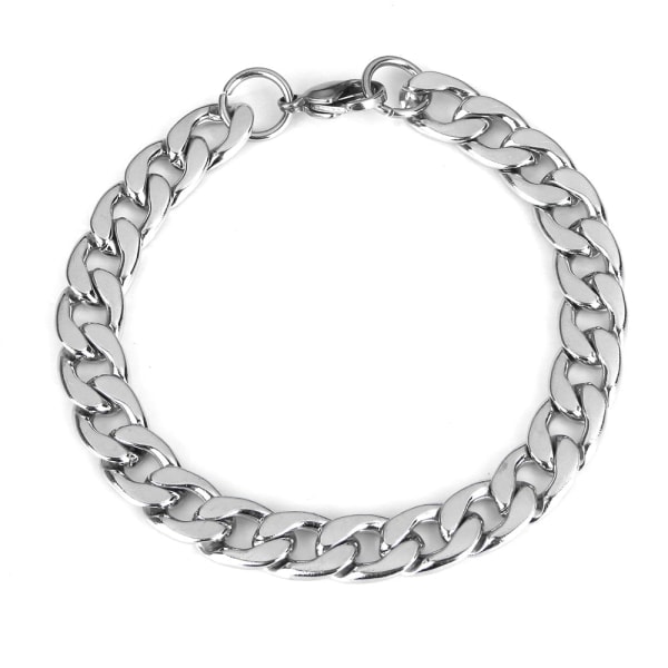 Rustfrit stål Halskæde + Armbånd Sæt 11,3 sølv