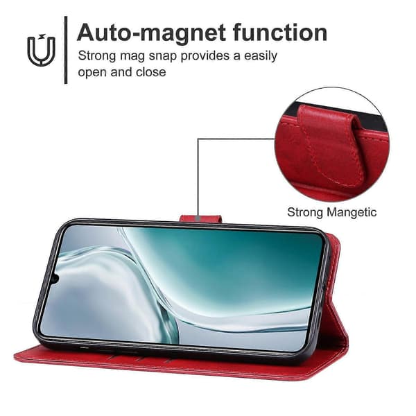 OUKITEL C50 -puhelimen nahkakotelo Red