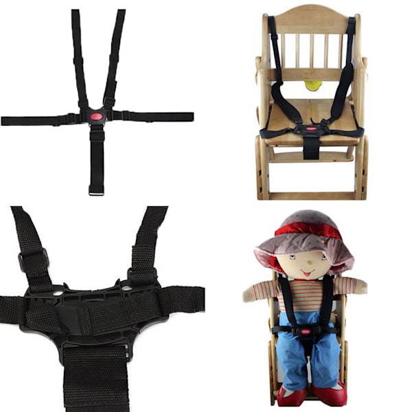 5-punktssele för barnvagn, vagn, bilstol, tillbehör