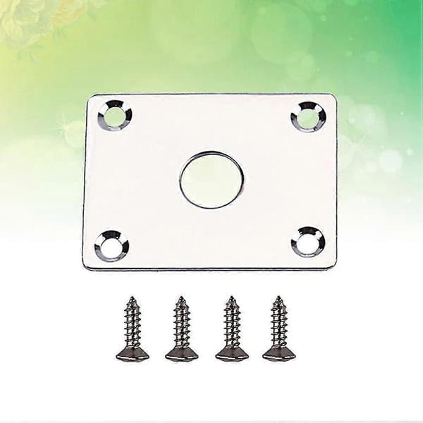 1 sæt Gt103 stil jackplade guitar bas output input jack stik til elektrisk guitar dele (sølv)
