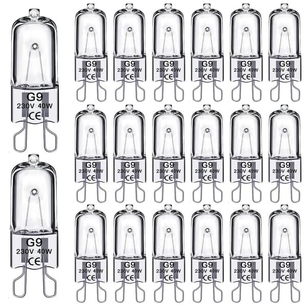 20-pack G9 Halogenlampor 40W, 230V 40W