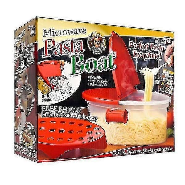 Mikrobølgeovn Nudel Pasta Boks, Transparent Plast, 1 stk