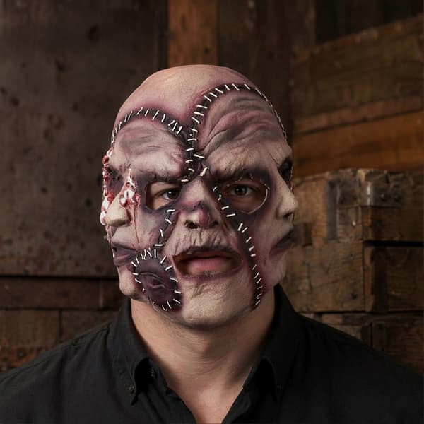 Triple Face Skräckmask – Latex Sydd – för Spökhus A