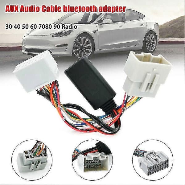 Bilstereo Bluetooth-adapter med AUX-ingång för C30 C70 S40 S60 S70 S80 V40 V50 V70 Xc70 Xc90