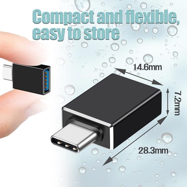 INF Supersnabb adapteri USB-C - USB 3.0 Musta