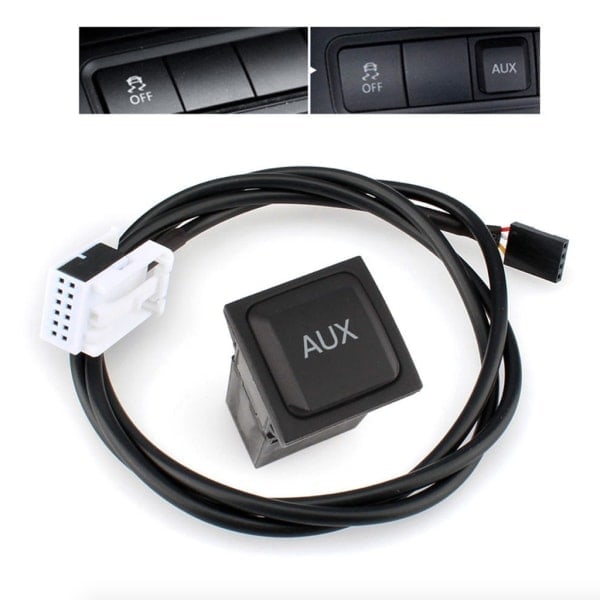 AUX-lydkabeluttak med ledning for VW Golf MK5 MK6 Jetta RCD310
