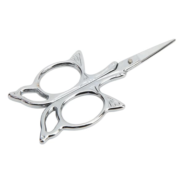 Embroidery Scissors with Sharp Blades, Pointed Design, Lightweight and Portable, Silver, DIY Tool, Small Scissors for Home Sewing