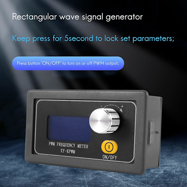 Pwm-pulsfrekvens og arbeidscyklusjusterbar firkantbølge-signalgeneratormodul 1hz-150khz Signal Gen black