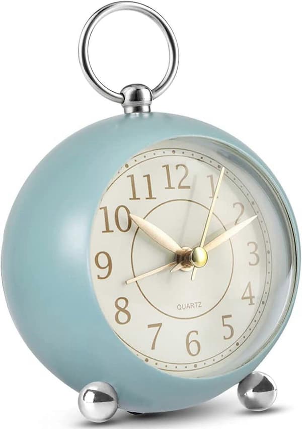 Stylish Alarm Clock, Non-Ticking, Battery Operated with Night Light Function for Home Decor[YJD]