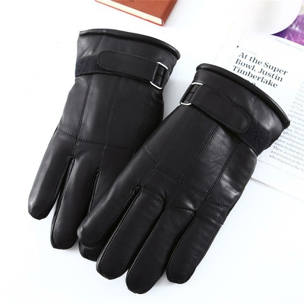 Women & Men Genuine Sheep Leather Gloves Thicken Winter Warm Motorcycle Gloves