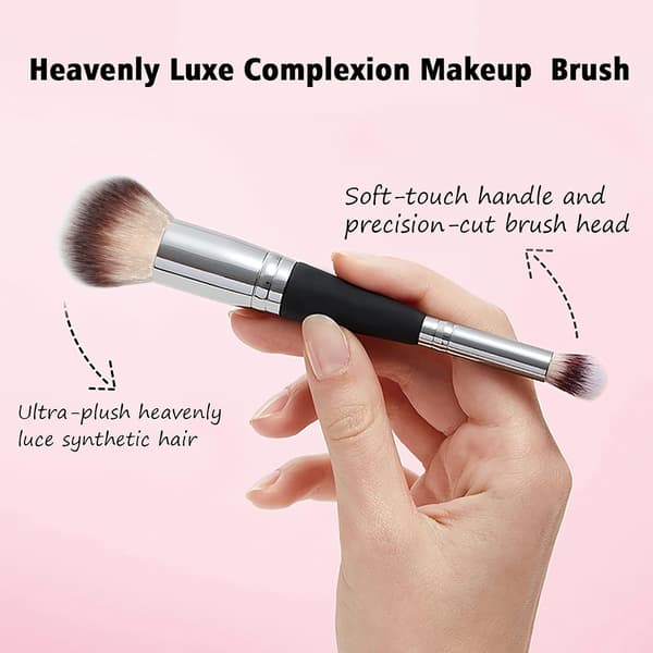 Foundation Brush Double-Sided Concealer, Quick and Easy Application for Liquid, Precision Angled & Heavenly Luxe Cruelty-free Hair