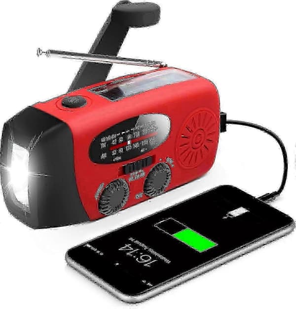 Hätäveiviradio LED-taskulampulla - AM/FM NOAA kannettava sääradio_5sop