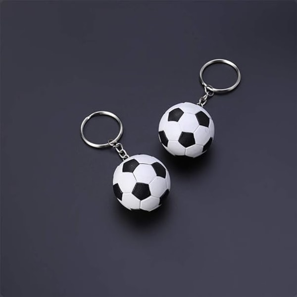 2PCS Sports Ball Nøkkelring Mini Fotball Nøkkelholder Bursdagsgave for Barn Tenåringer