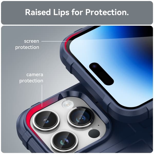 iPhone 15 Pro Max Cover Robust Blå 50