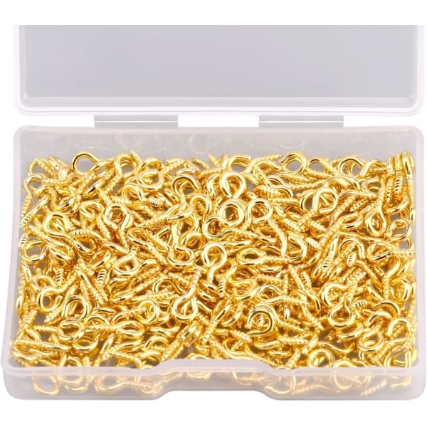 300 stk Øyepinner med krok for smykkelaging DIY
