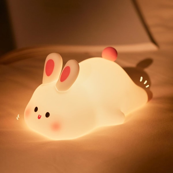 Kanin Baby Natlampe, Børneværelse Natlampe Børn, Søde Lampe Gaver til USB Genopladelig Bærbar Natlampe