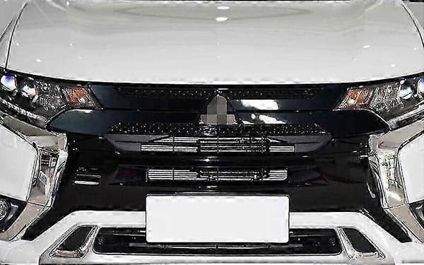 For Outlander 2016-2020 Lys Svart Front Midtre Mesh Grill Grill Stripe Klistremerke