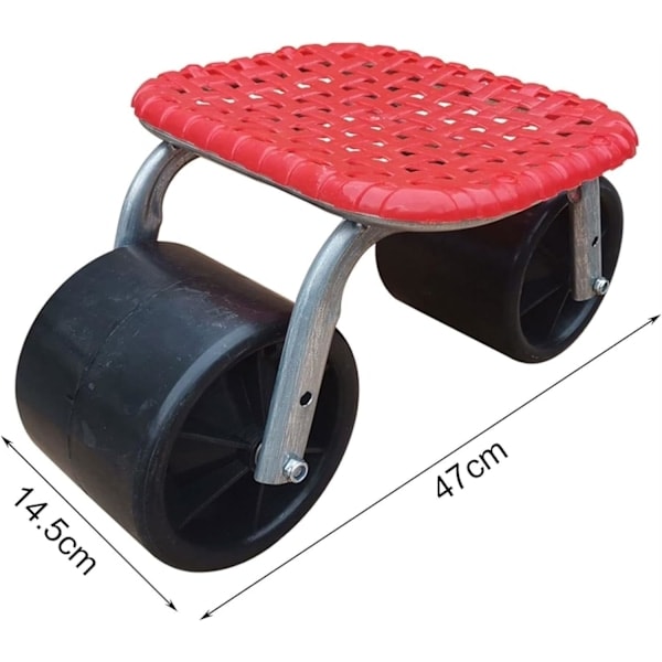 Garden Seat with Wheels, Mobile Garden Stool with Detachable Back Support with Wheels, Garden Stool