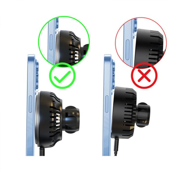 Magnetisk trådløs lader med kjøling for iPhone 14
