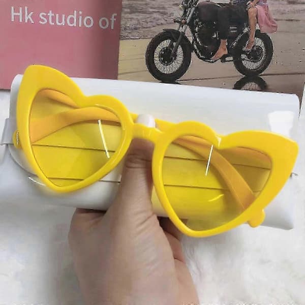 Hjerteformede solbriller til kvinder, trendy søde mode hjertebriller retro Taylor solbriller | Fruugo Pink