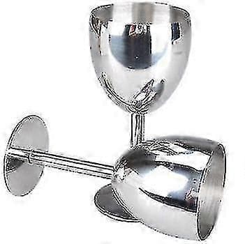 2 stk. Vinglass i rustfritt stål